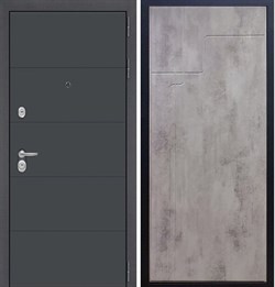 Входная металлическая дверь АРТ ГРАФИТ ФЛ-246 Бетон светлый 31076 - фото 8763