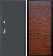 Входная металлическая дверь АРТ ГРАФИТ Венге поперечная 31056