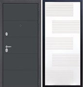 Входная металлическая дверь АРТ ГРАФИТ ФЛ-185 Белый силк сноу 31133