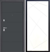 Входная металлическая дверь АРТ ГРАФИТ ФЛ-291 Белый силк сноу 31172